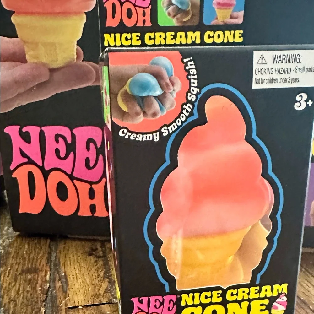 Nice Cream Cone Squishy Toy - Orange